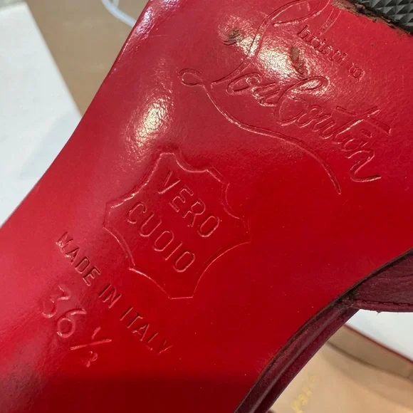 Authentic Christian Louboutin D’Orsay Red Heels - Picture 12 of 13
